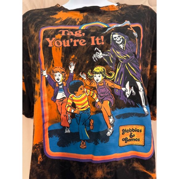 Rumwe x Steven Rhodes Collab TAG YOU'RE IT Horror T-Shirt Large 8/10 Grim Reaper - Picture 2 of 4